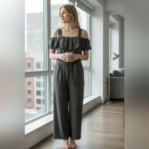 Apt. 9 Charcoal Off-Shoulder Jumpsuit
